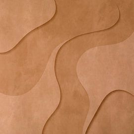 Reliëf Art: Zachte organische vormen in warme zandkleuren van STUDIO ARTSY