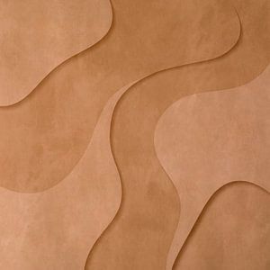 Reliefkunst: Weiche organische Formen in warmen Sandfarben