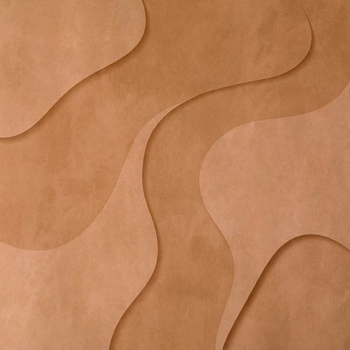 Reliëf Art: Zachte organische vormen in warme zandkleuren van STUDIO ARTSY