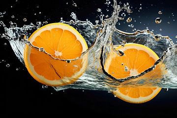 Orangen Splash von ARTemberaubend
