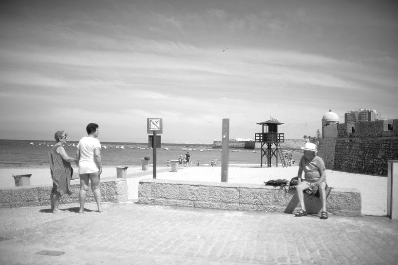 Strand scene in Zuid Spanje van Rob van Dam