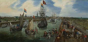 Die Abreise eines Würdenträgers aus Middelburg, Adriaen Pietersz. van de Venne - 1615