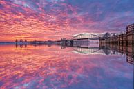 sunset boven de IJssel van Michel Jansen thumbnail