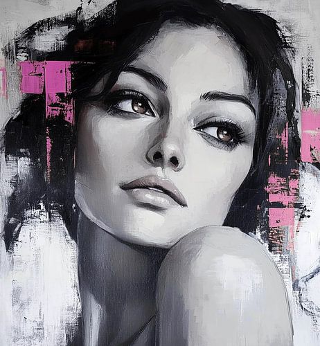 Portrait de rêve aux subtils accents roses