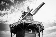 Authentieke Friese Windmolen in zwart-wit | Friesland, Nederland | Reisfotografie van Diana van Neck Photography thumbnail