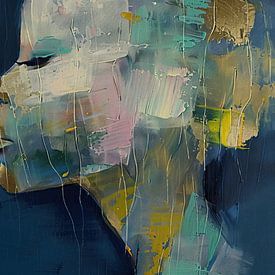 Woman Silhouette | Woman in Blue Background by Art Whims