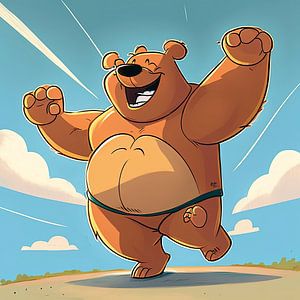 Un ours qui marche bien