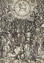 ALBERT DÜRER, Apocalyps, 12e figuur - Lofzang van de uitverkorenen in de hemel - Aanbidding van het  van Atelier Liesjes thumbnail