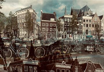 Collage de canaux d'Amsterdam. sur Marianna Pobedimova