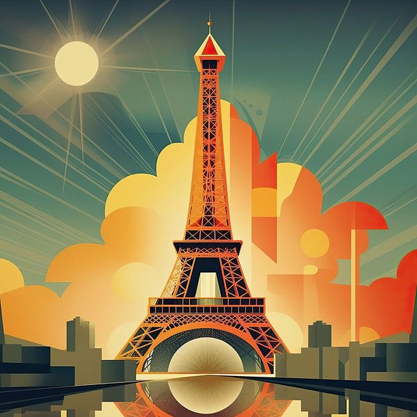 Paris Eiffelturm Frankreich Pop Art von Niklas Maximilian