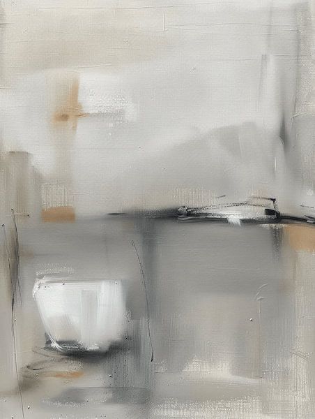 Modern und abstrakt in neutralen Farben, Japandi-Stil von Japandi Art Studio