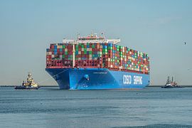 Ankunft des Containerschiffs „Cosco Shipping Star“.