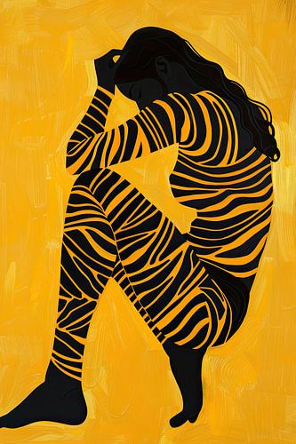 Sonnenuntergang mit Streifentanz