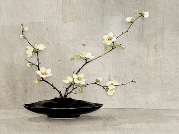 Japandi still life: Vase with Blossom Branches by Studio Pieternel