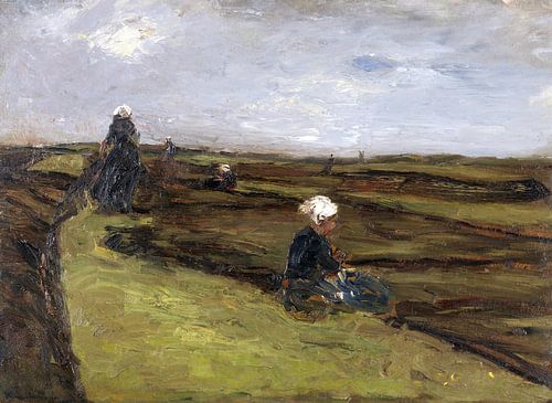 De boetsters, visnet reparateurs, MAX LIEBERMANN, 1887