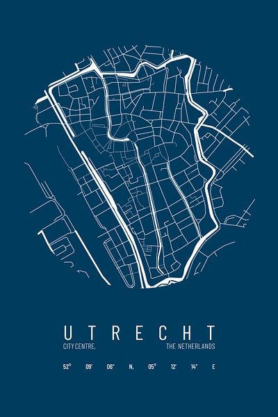 Utrecht city map by Walljar