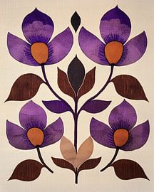 Retro Flowers Print 2 by Kunstkabinet