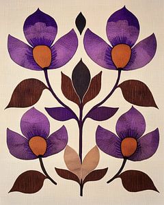 Retro Flowers Print 2