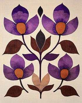 Retro Flowers Print 2