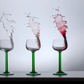 Dreifache Weingläser von Theo Mulder