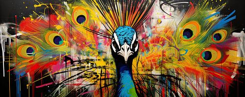 Street Art Peacock