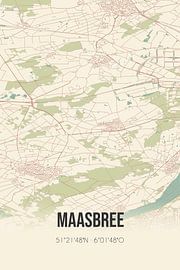Vintage map of Maasbree (Limburg) by Prints of Place