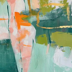 Modern Abstract Painting with Gold by Eye catching paintings