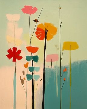 Fleurs colorées "Flower power" (puissance des fleurs) sur Studio Allee