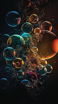 Abstract Digital Bubbles van Harry Stok