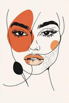 Moderne gezichtsillustratie