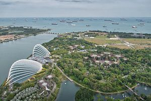 Mit Blick auf die Gardens by the Bay