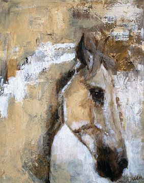 Weißes Pferd von Mieke Daenen