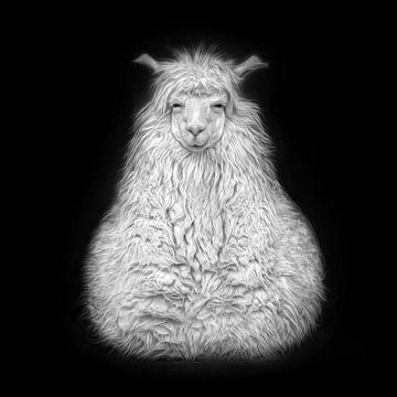 Seated alpaca by Chihong