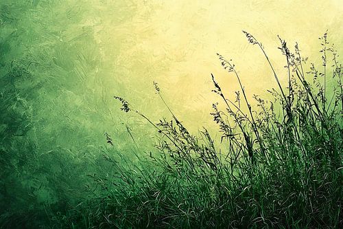 abstract green painting