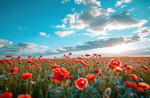 Feld mit Wildblumen