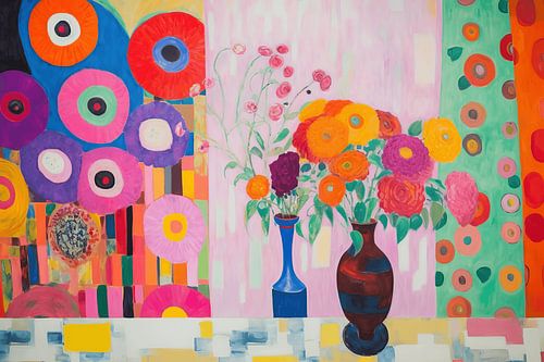 Nature morte très colorée et ludique