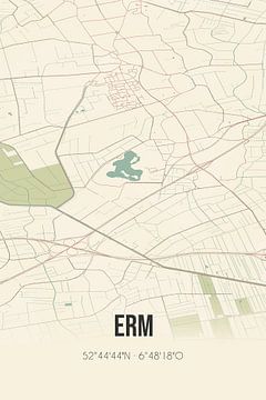 Carte vintage de Erm (Drenthe) sur Rezona