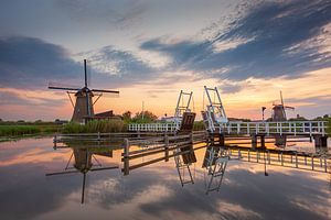 Schöne Spiegelung in Kinderdijk