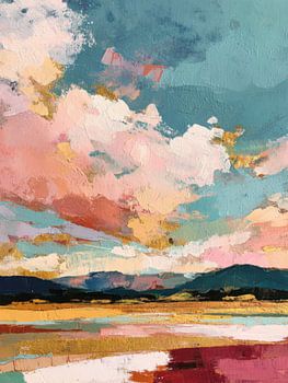 Ciel pastel - Paysage abstrait contemporain