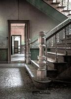 Stairs in an abandoned mansion