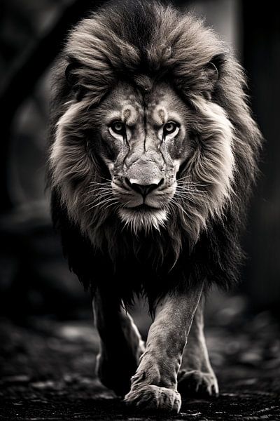 Animal portrait in black and white minimalist art photography by Thilo Wagner