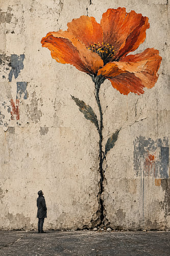 Durch Beton wachsen x Streetart Grafitti