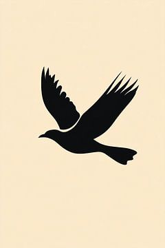 Silhouet van vliegende vogel van Imperial Art House