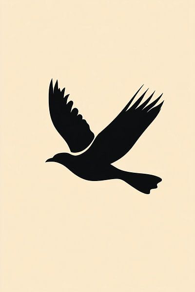 Silhouette of flying bird by Imperial Art House