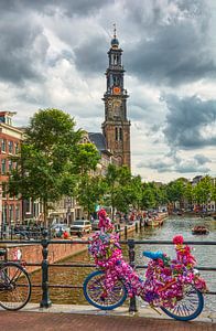 Belle vue de la Westertoren par une belle journée d'été en 2020 journée d'été à Amsterdam, w