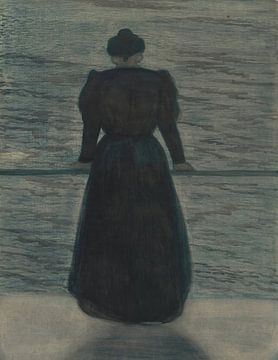 Léon Spilliaert - Femme au bord de la mer (1909) sur Peter Balan