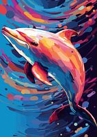 Nature sauvage Animal WPAP Color Style