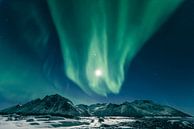 Noorderlicht in de nacht hemel boven Noord-Noorwegen in de winter van Sjoerd van der Wal Fotografie thumbnail