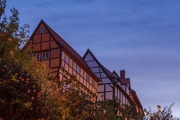 Oude stad, Quedlinburg; Harz gebergte