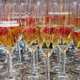 Champagne with raspberry by Edwin Arendts